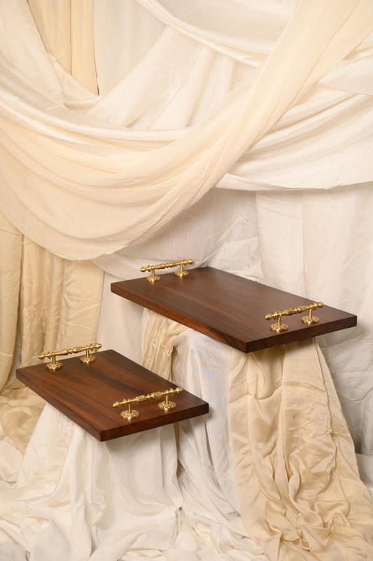 "Sheesham Serving Trays Set Of 2 Small = 17,000 Large = 20,000"