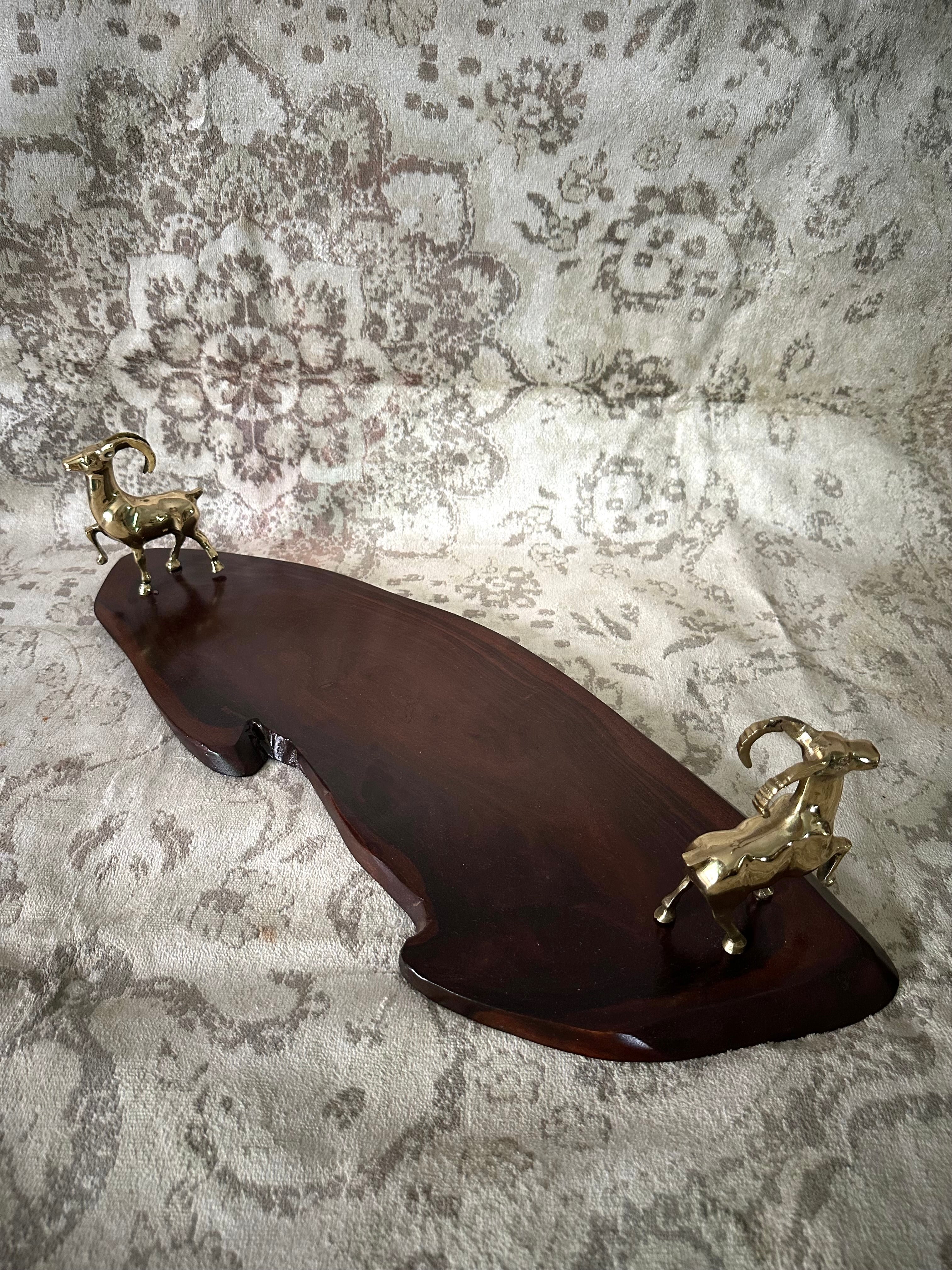 Double Standing goat platter/ Tray - 354