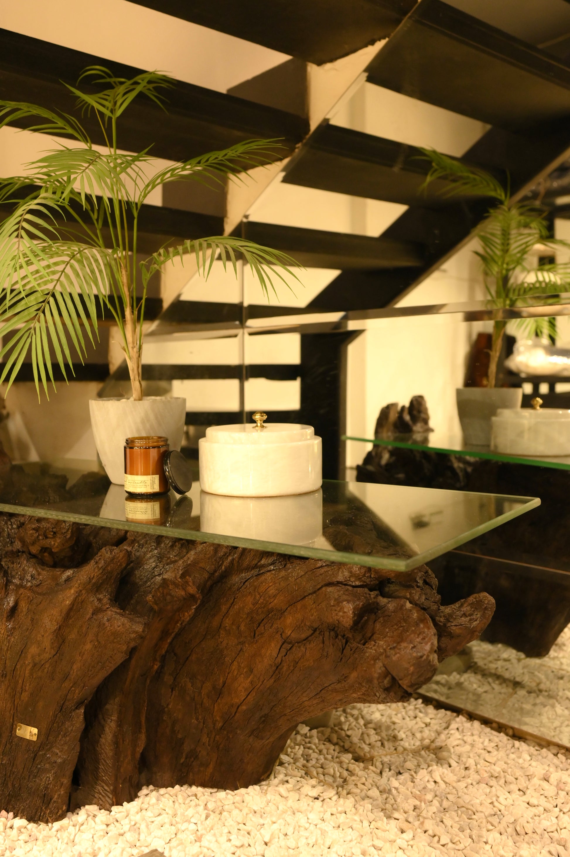 Centre Table With Glass Top