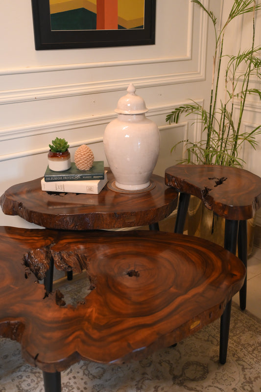 Sheesham centre table set of 3