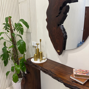 Live edge sheesham L Shape Console