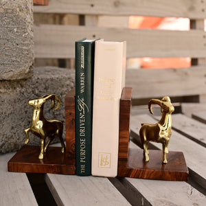 Standing goat bookend set