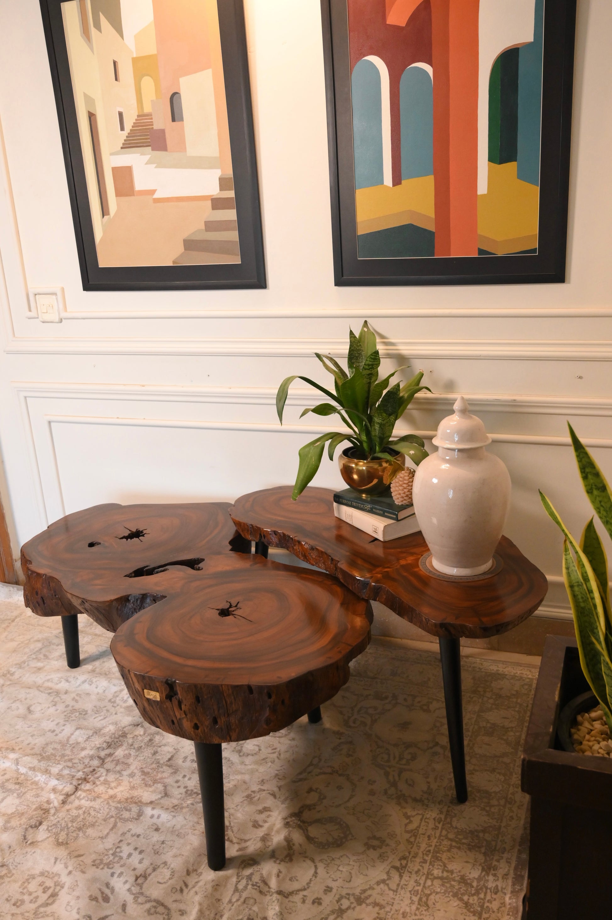 Sheesham centre table set of 2