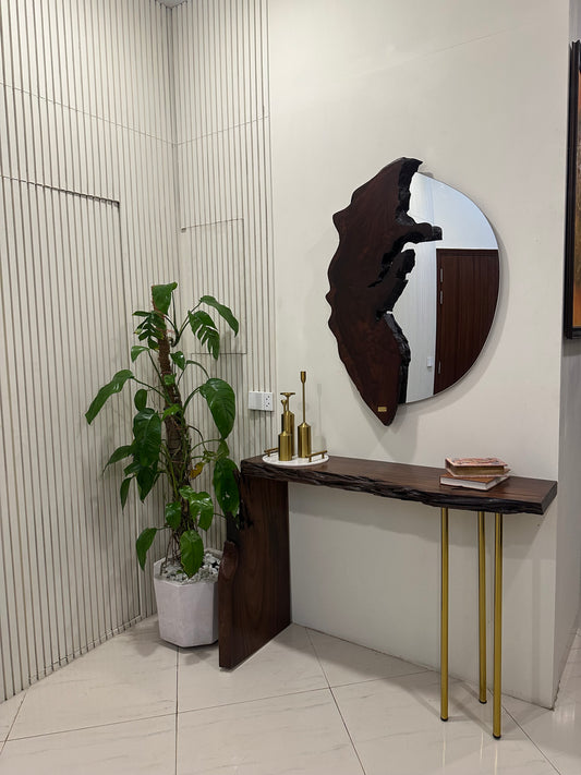 Live edge sheesham L Shape Console