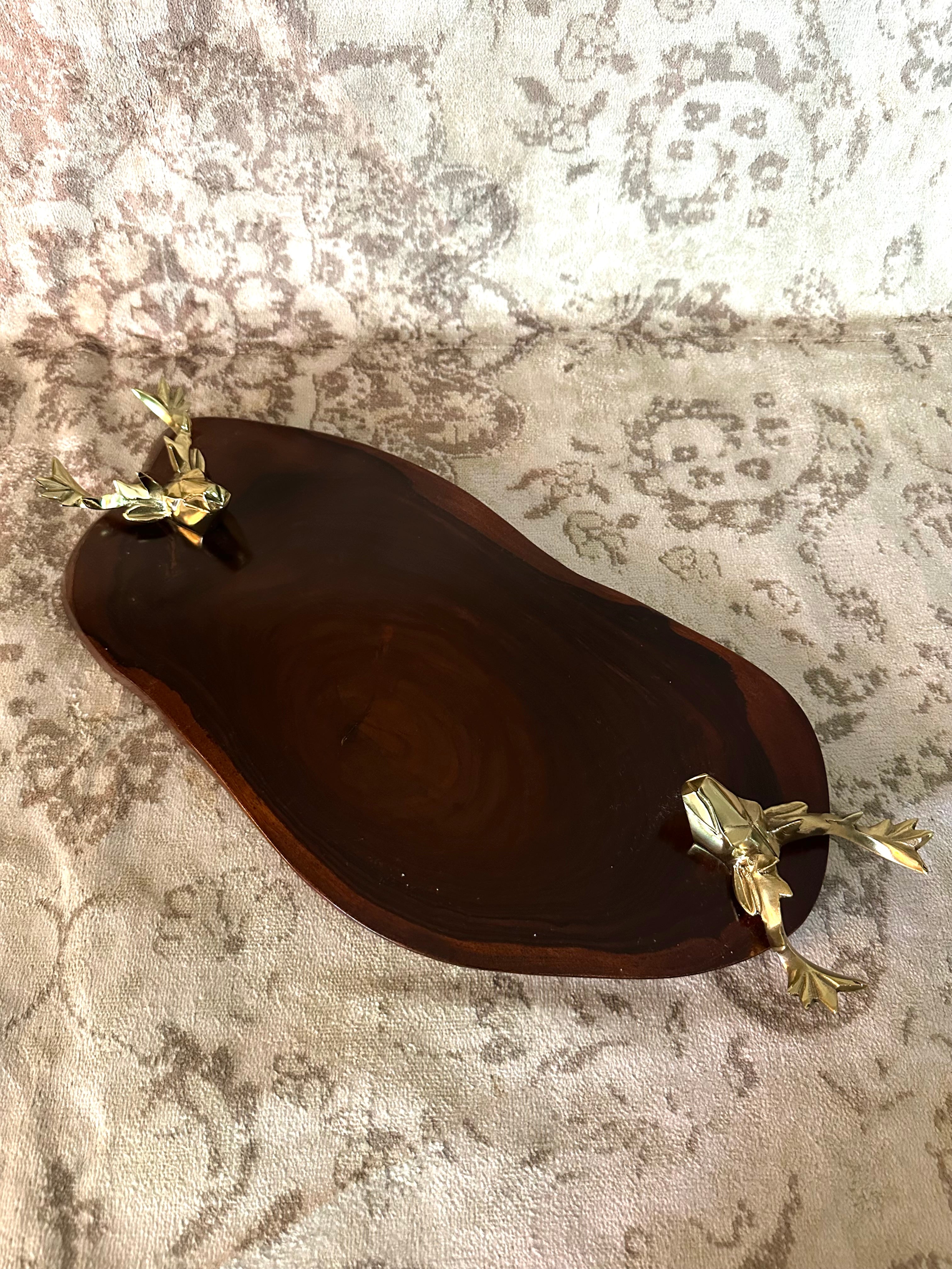 Double Deer head knob platter/Tray - 361