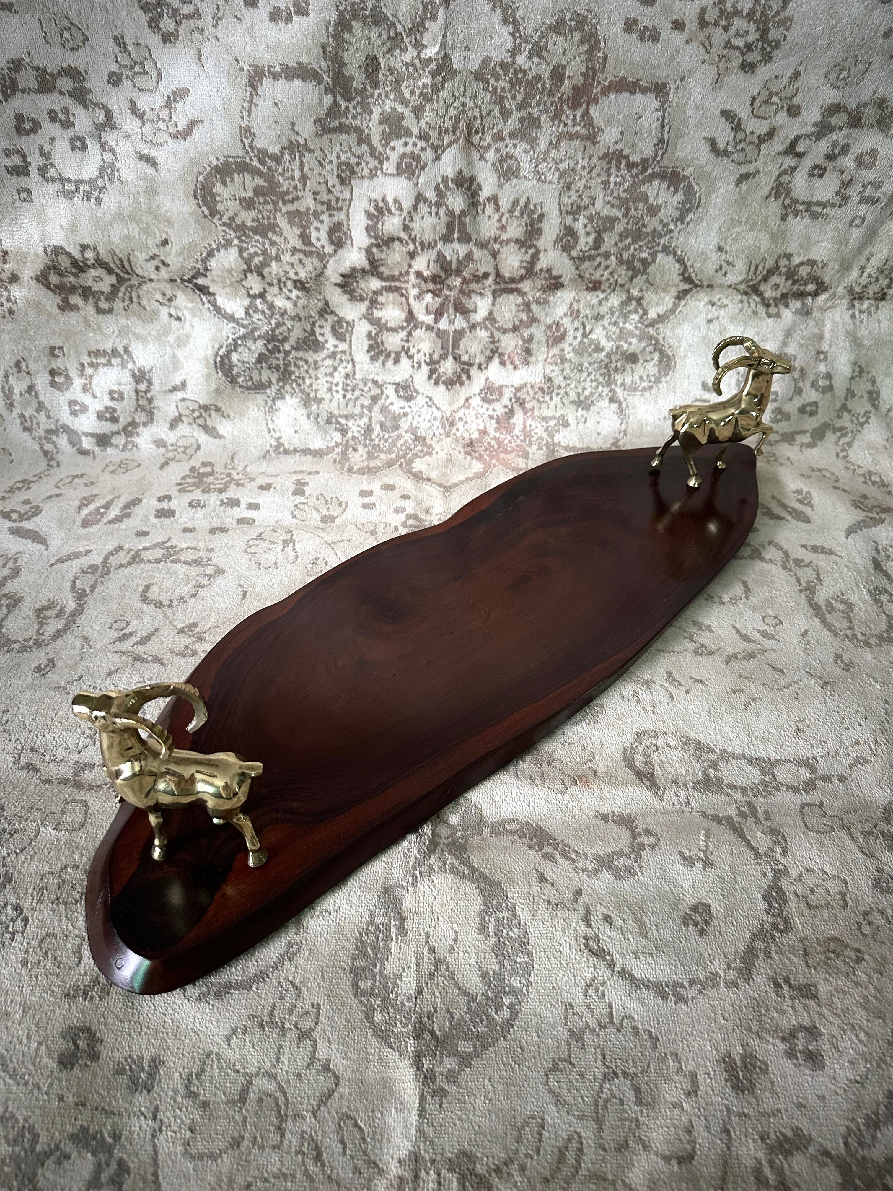 Double Standing goat platter/ Tray - 350
