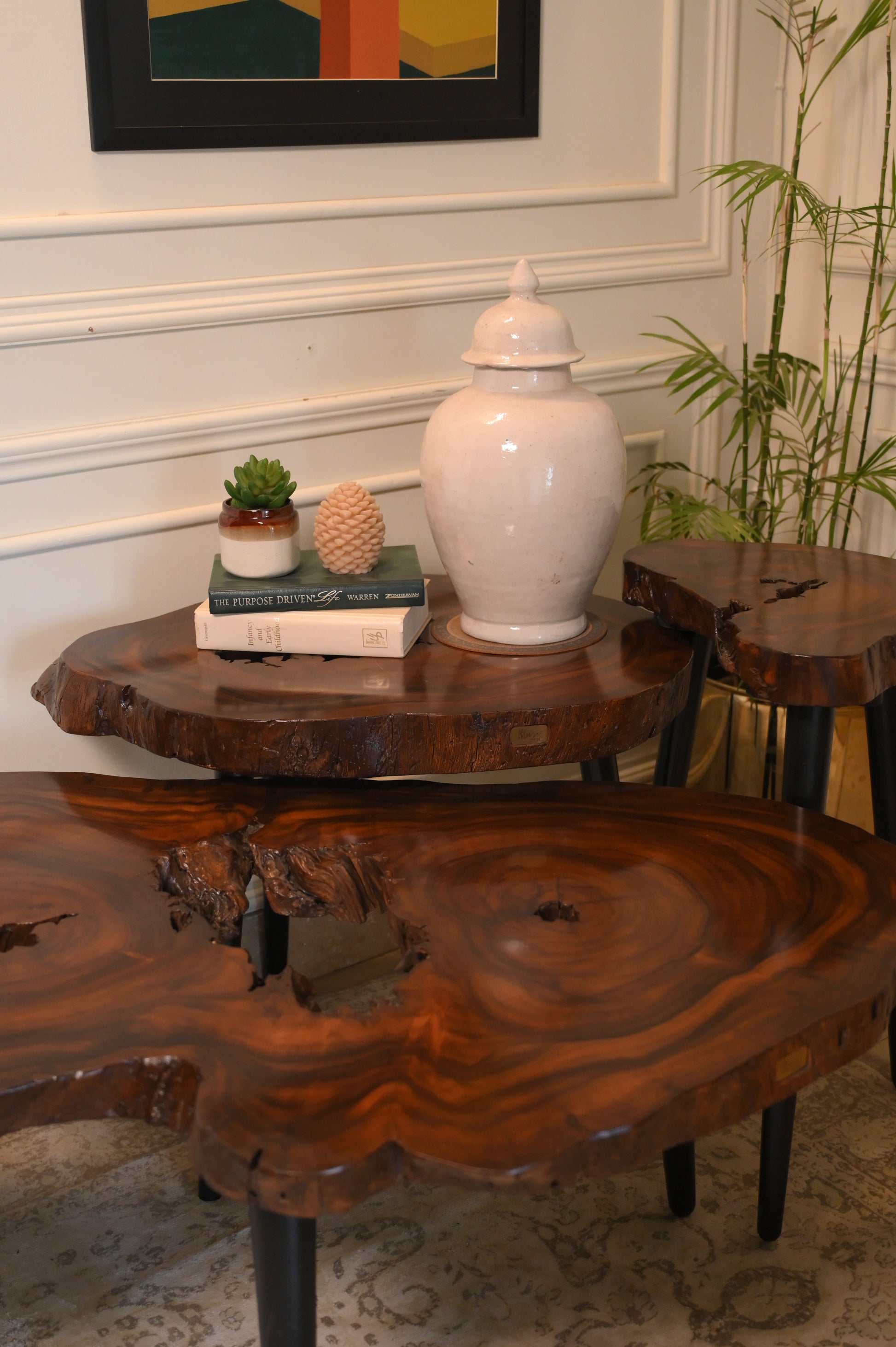 Sheesham centre table set of 3