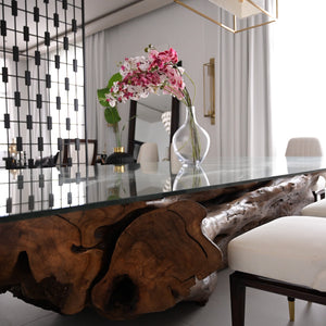 Partal tree trunk Dining table