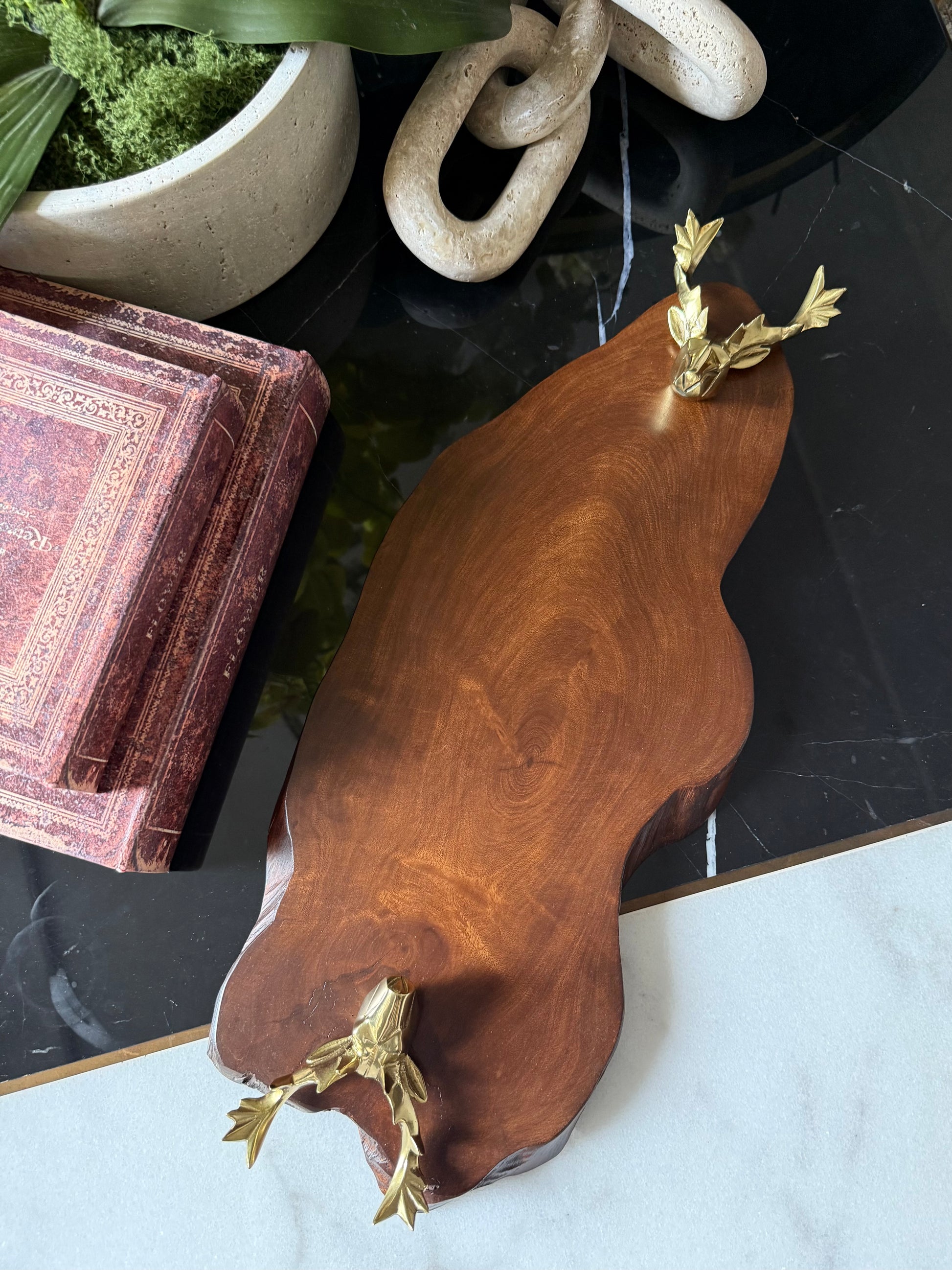 Double Deer head Tray/ Platter 419