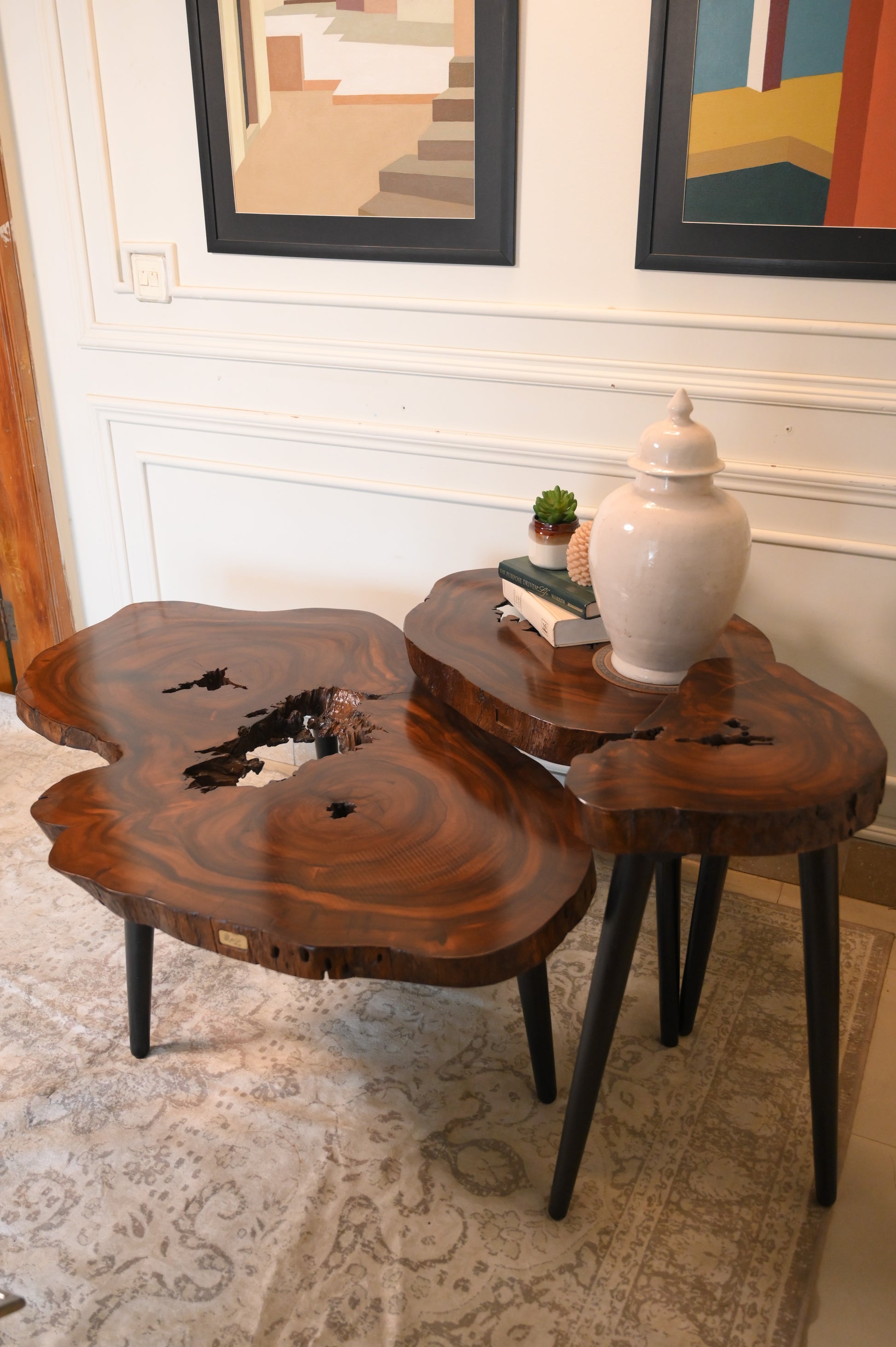 Sheesham centre table set of 3
