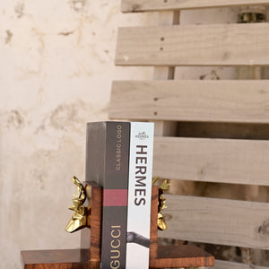 Deer head bookend set