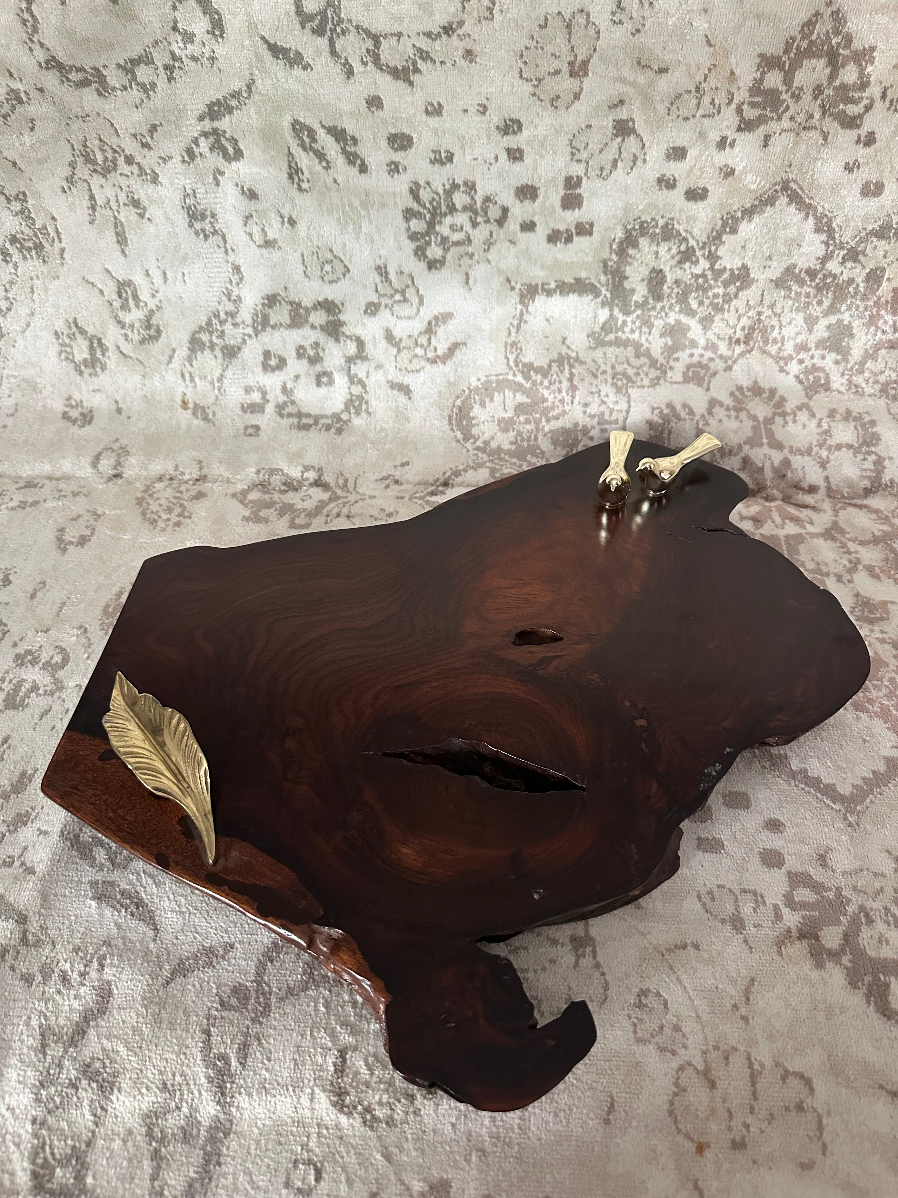 2 humming bird + leaf platter/ Tray 176