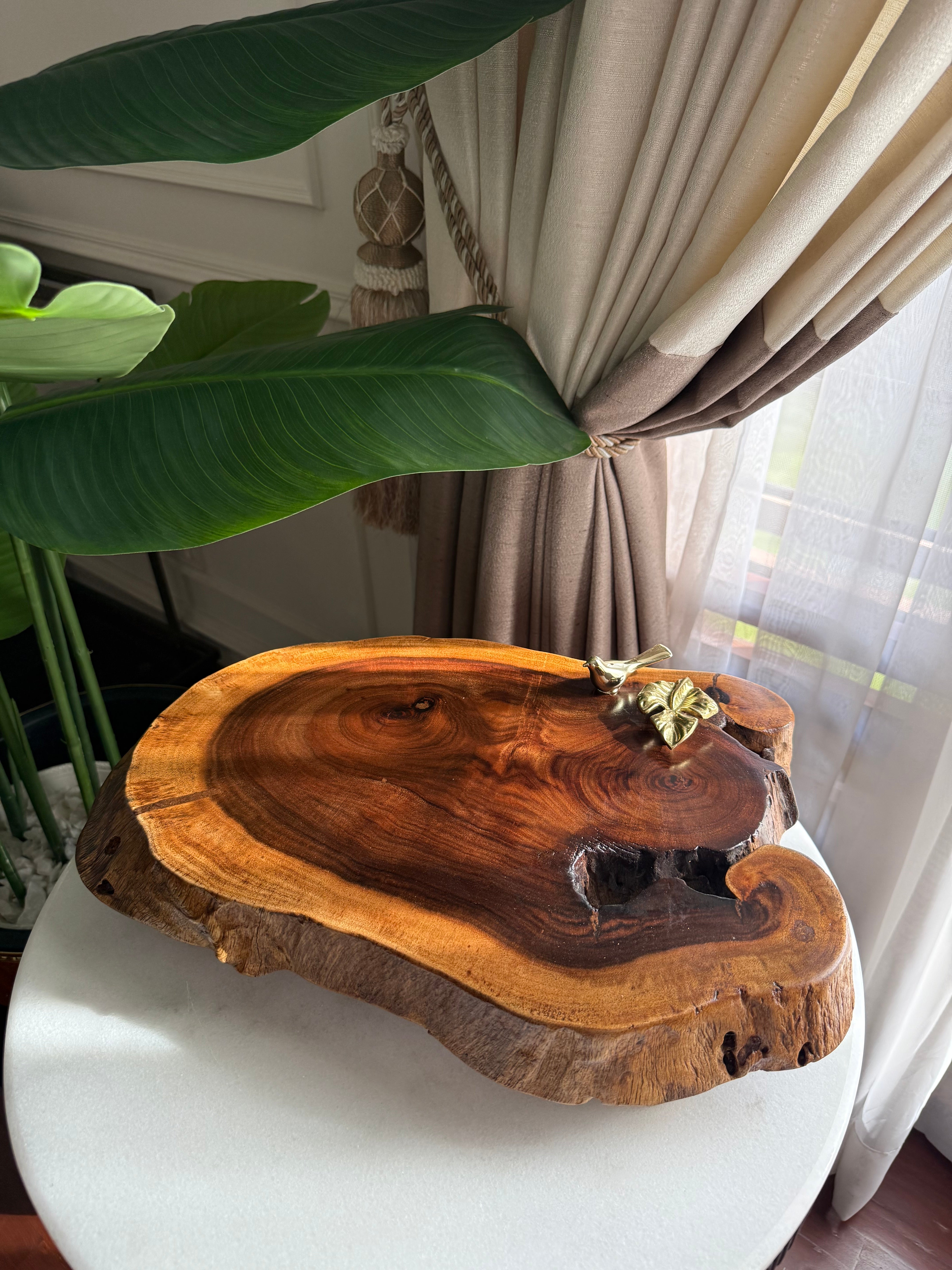Bird with pan leaf Tray/Platter (elevated) 431