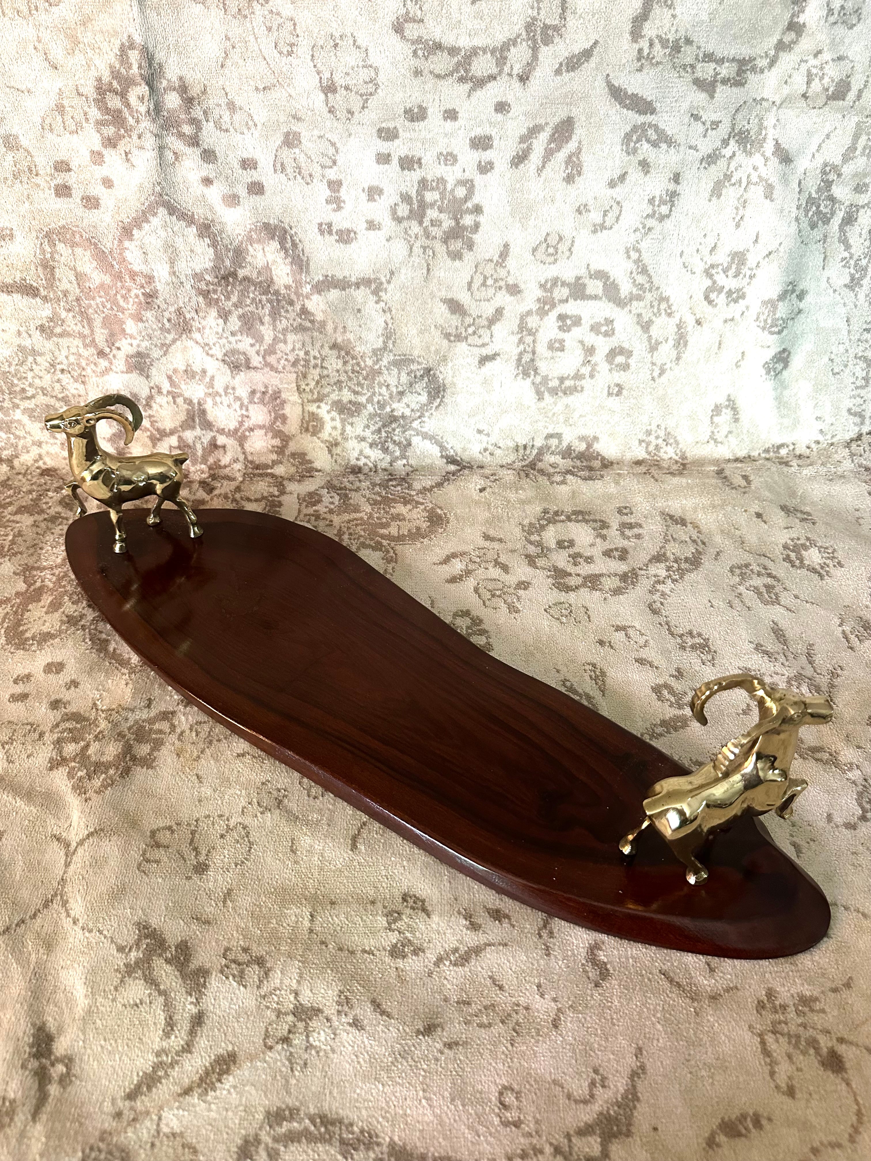 Double Standing goat platter/ Tray - 357