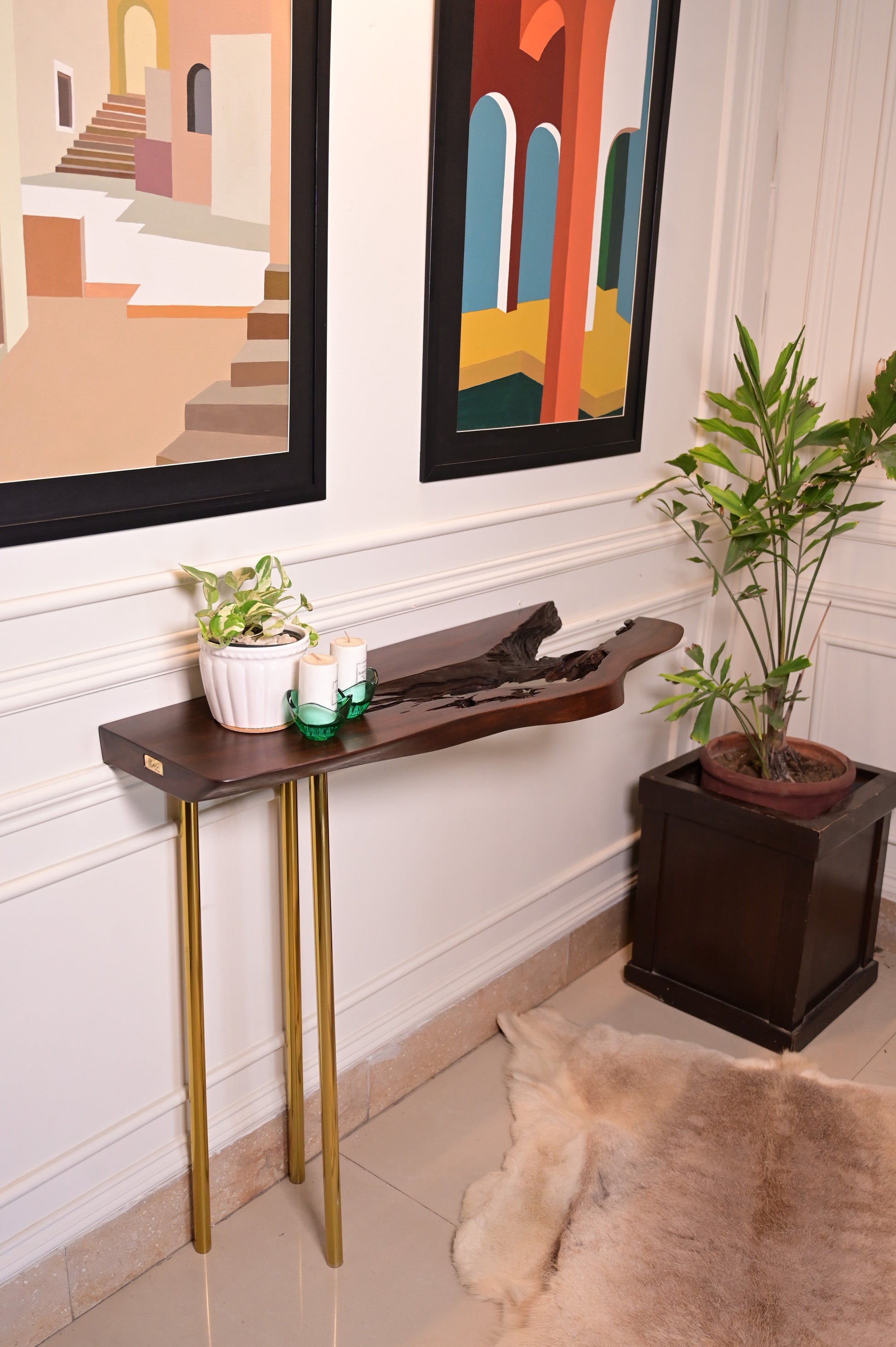 Sheesham hanging console