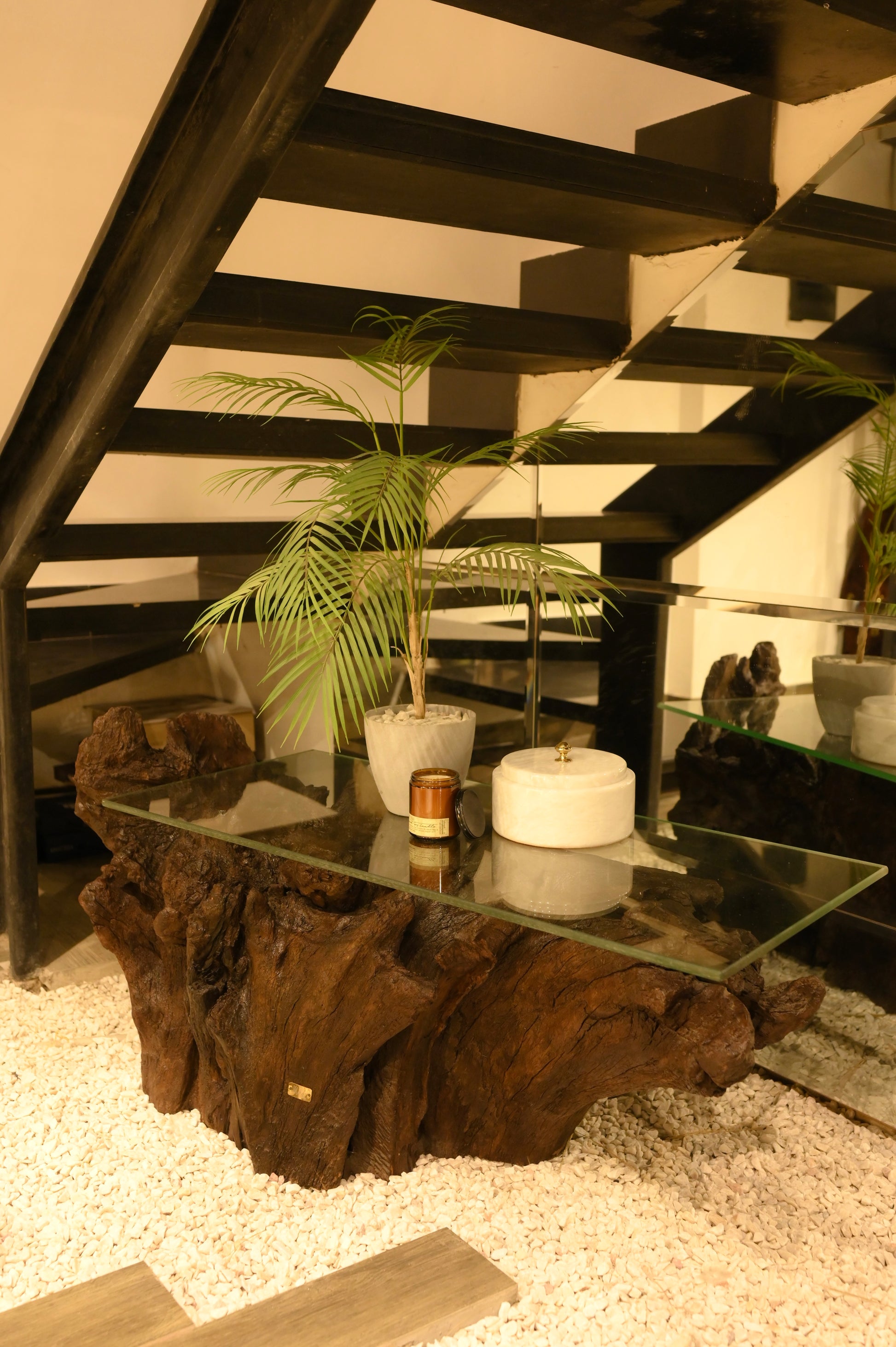 Centre Table With Glass Top