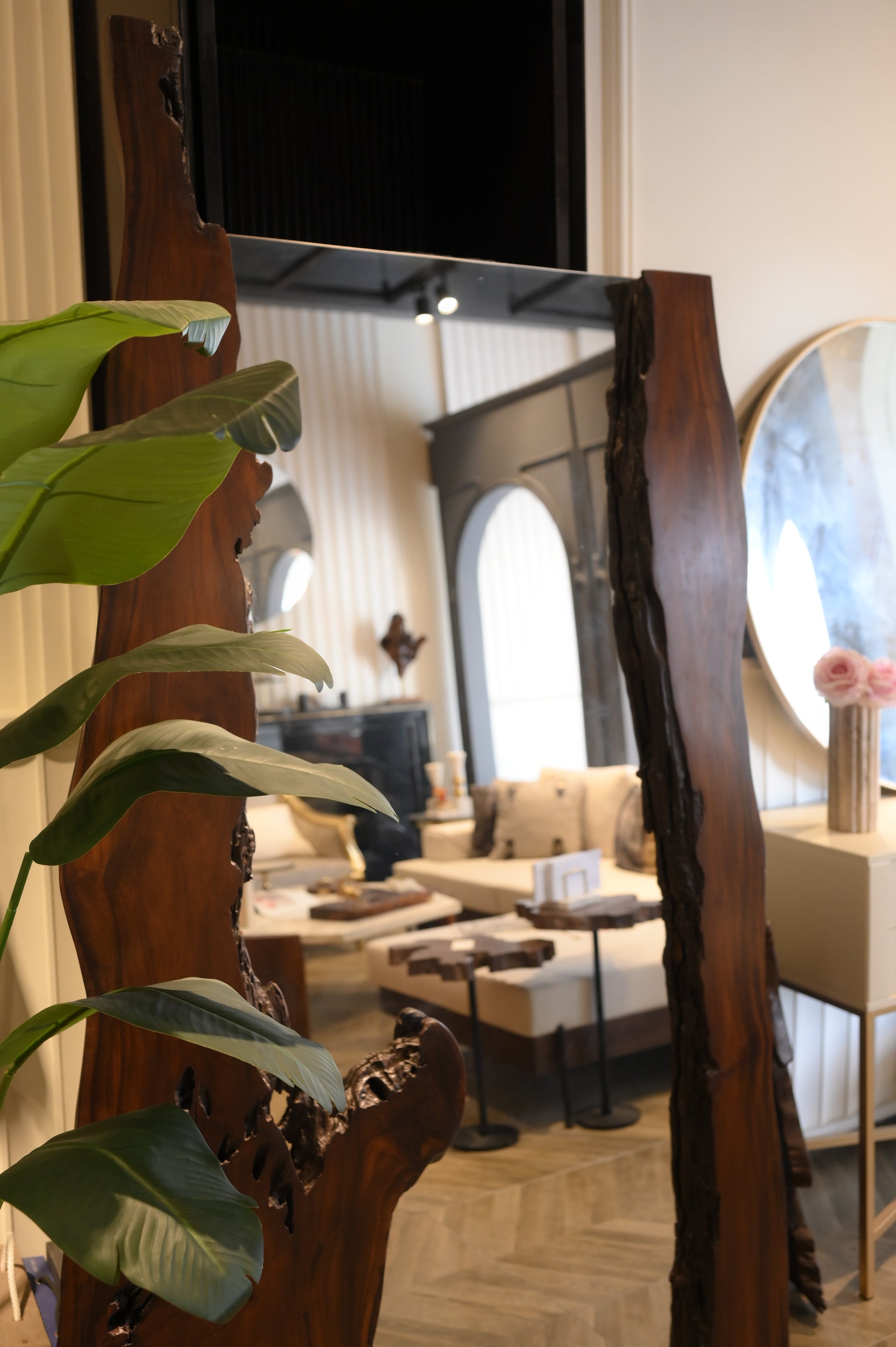 Live Edge Standing Mirror