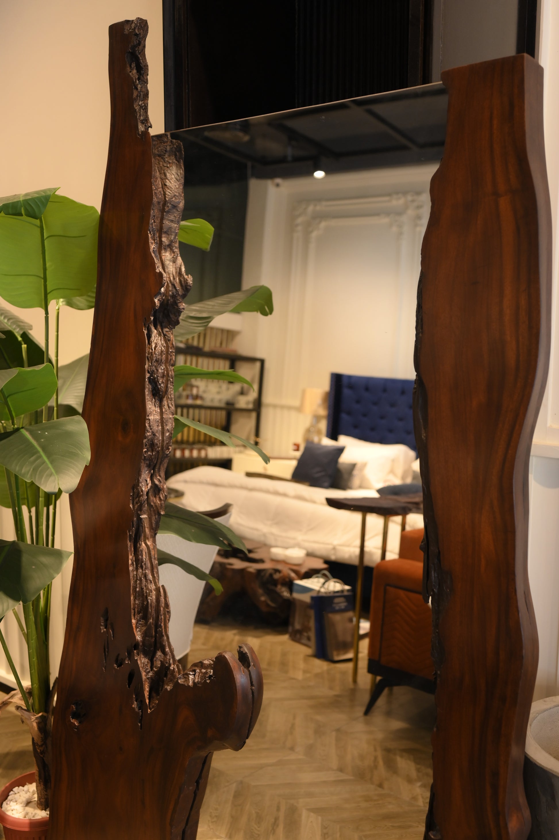 Live Edge Standing Mirror