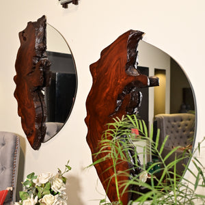 Live Edge Oval Mirror Set of 2