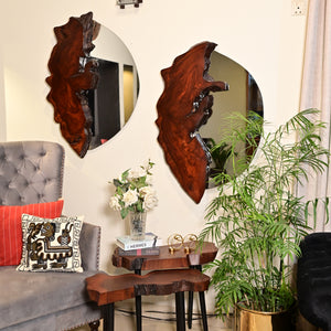 Live Edge Oval Mirror Set of 2