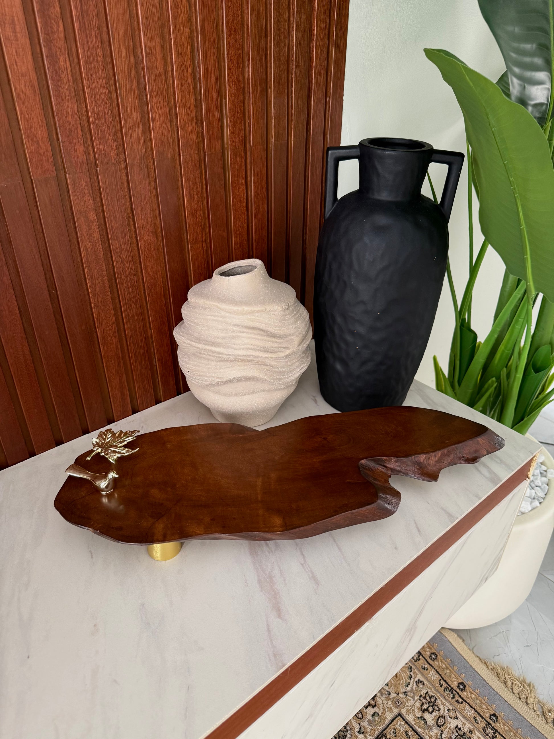 Bird with maple leaf Tray/Platter ( elevated) 418