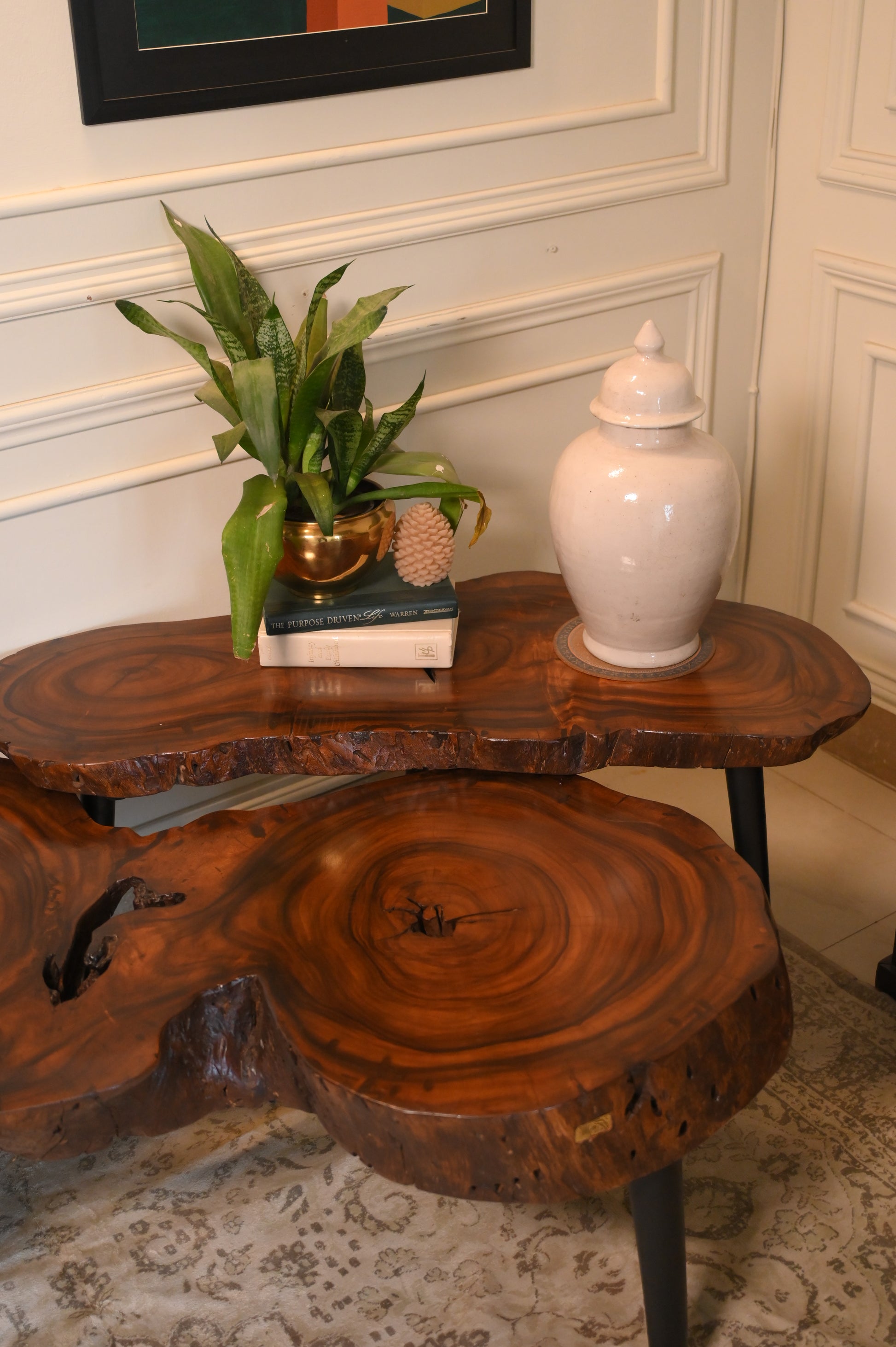 Sheesham centre table set of 2