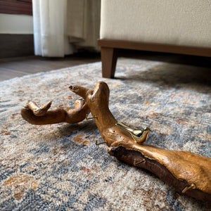 Bronze door handle on a Recycled wooden Key Holder